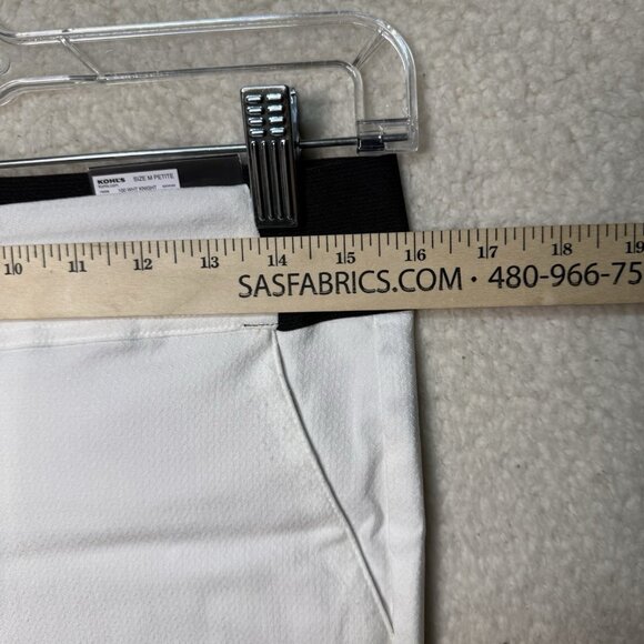 Simply Vera Vera Wang Skinny Ankle Mid Rise Pants Medium Petite White Stretch - Picture 7 of 8